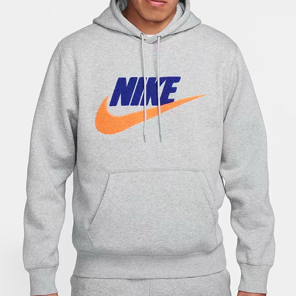 NEW Nike Midweight Gray Club Fleece Pullover Hoodie - Men’s S | M; Womens M | L
